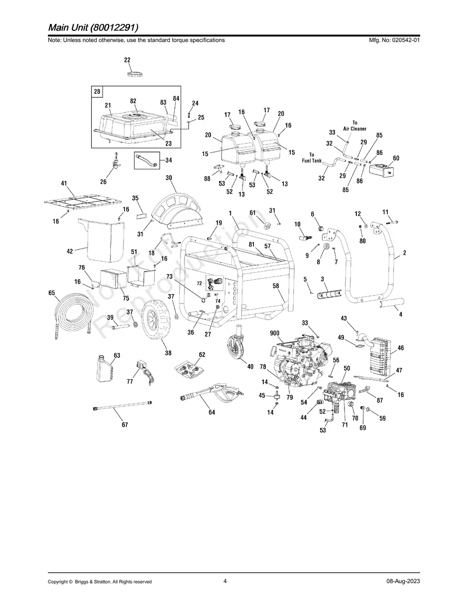 BRIGGS AND STRATTON, 020542-01, IPL.4